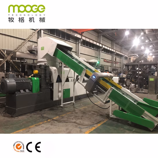 Abfall PP/PE/LDPE/HDPE/BOPP/PA/PVC/ABS/PS/PC/EPE/EPS/PET-Folienflocken-Jumbo-Gewebebeutel, Kunststoffgranulatorlinie, Pelletieranlage, Granulier-Recyclingmaschine